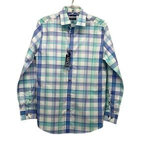 Made by Cam Newton Button Up Shirt Men's Size S Multicolor Plaid Modern Fit NWT